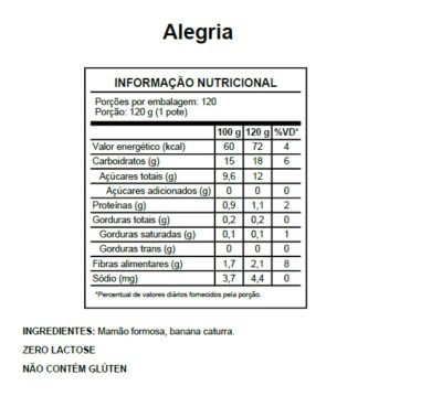 Alegria (mamão e banana) - Imagem 2